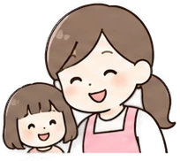 笑顔のお母さんと子ども