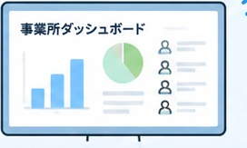 事業所ダッシュボードのグラフ